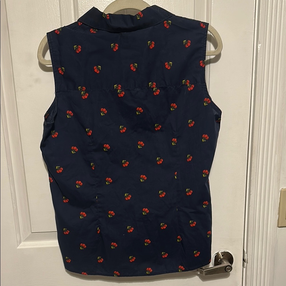 Vintage Basic Editions Cherry Button Down Top - image 4